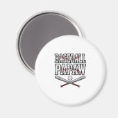 Aimant Conception de gravure vintage Papaw baseball_1 (Recto/Verso)