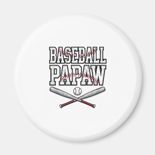 Aimant Conception de gravure vintage Papaw baseball_1 (Devant)