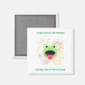 Aimant Conception de grenouille et feux d'artifice (Recto/Verso)