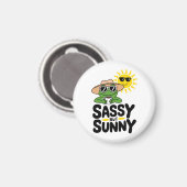 Aimant Conception de grenouille Sassy mais Sunny - Drôle (Recto/Verso)