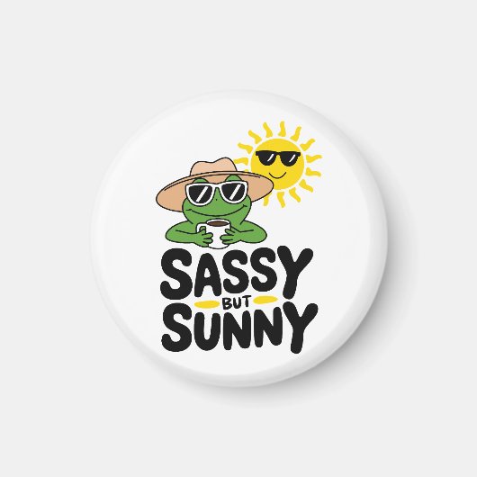 Aimant Conception de grenouille Sassy mais Sunny - Drôle (Devant)