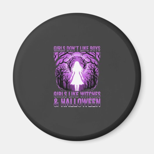 Aimant Conception de Halloween pour filles comme des sorc (Devant)