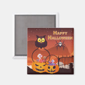 Aimant Conception de Halloween très mignonne et heureuse (Recto/Verso)