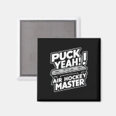 Aimant Conception de hockey sur air drôle de Puck Master (Recto/Verso)