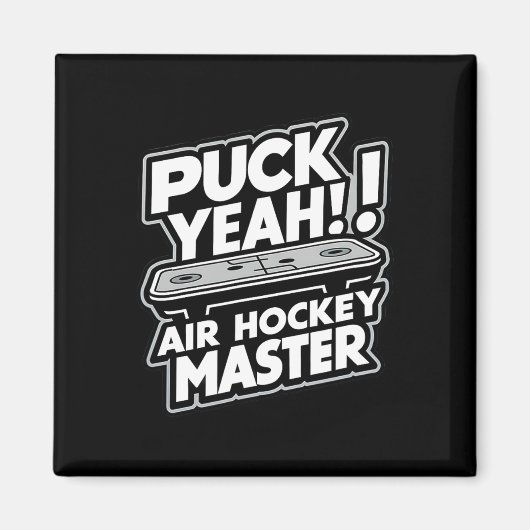 Aimant Conception de hockey sur air drôle de Puck Master (Devant)