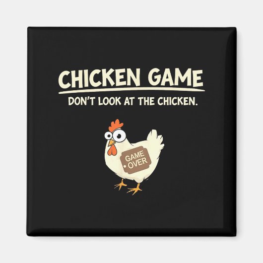 Aimant Conception de jeu de poulet drôle Ltd Uni Chicken (Devant)