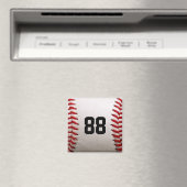 Aimant Conception de joueur de baseball avec numéro de ma (In Situ (Lave-vaisselle))