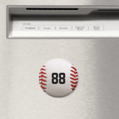 Aimant Conception de joueur de baseball avec numéro de ma (In Situ (Lave-vaisselle))