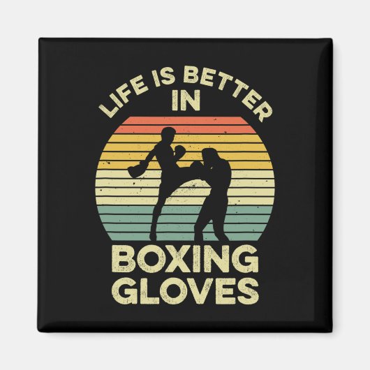 Aimant Conception de kickboxing pour un combattant de Mua (Devant)