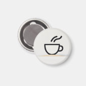 Aimant Conception de la coupe de café Abstraite (Recto/Verso)