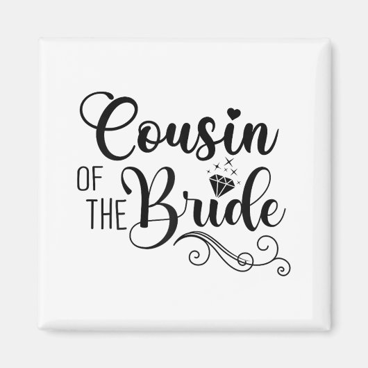 Aimant Conception de la fête de douche de mariage assorti (Devant)