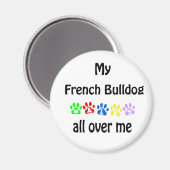 Aimant Conception de la marche des Bulldog français (Recto/Verso)