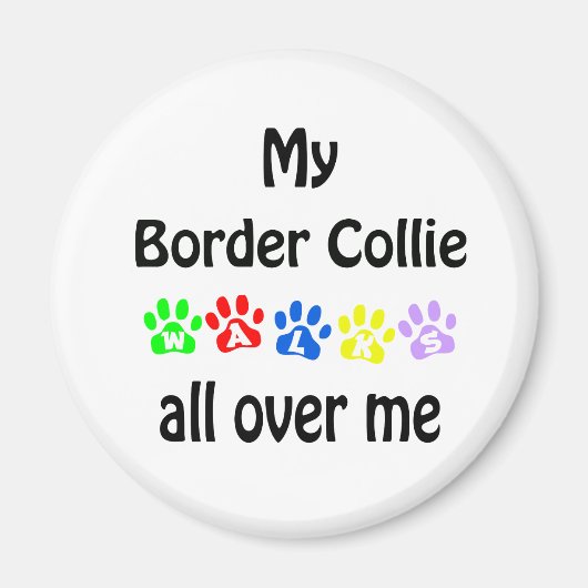 Aimant Conception de la promenade Collie Bordure (Devant)