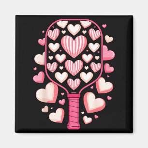 Aimant Conception de la Saint-Valentin cœur de pickleball