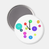 Aimant Conception de l'horloge colorée (Recto/Verso)