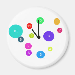 Aimant Conception de l'horloge colorée