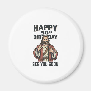Aimant Conception de l'humour religieux pour votre 50e an