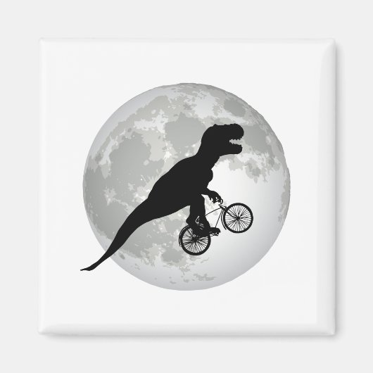 Aimant Conception de lune volante Trex drôle (Devant)