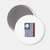 Aimant Conception de maillot de drapeau de papa de baseba (Recto/Verso)