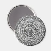 Aimant Conception de mandala d'art original au crayon (Recto/Verso)