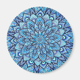 Aimant Conception de mandala dessinée à la main au crayon