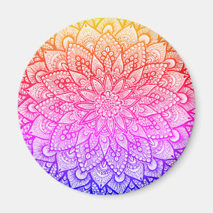 Aimant Conception de mandala multicolore Art original