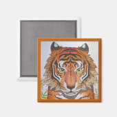 Aimant Conception de Mandala Tiger (Recto/Verso)