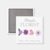 Aimant Conception de marque de fleuriste de boutique mode (Recto/Verso)