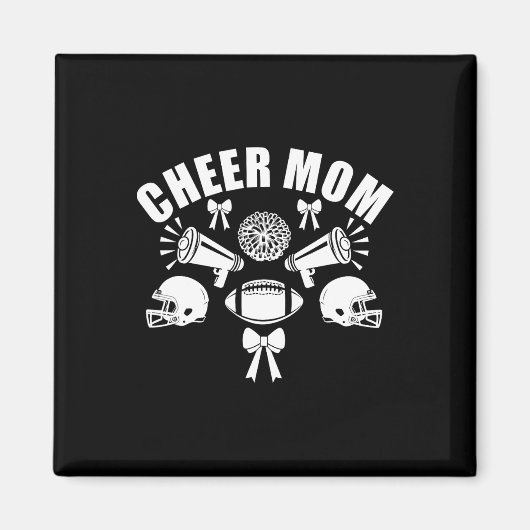 Aimant Conception de mégaphone à pied de maman de pom-pom (Devant)