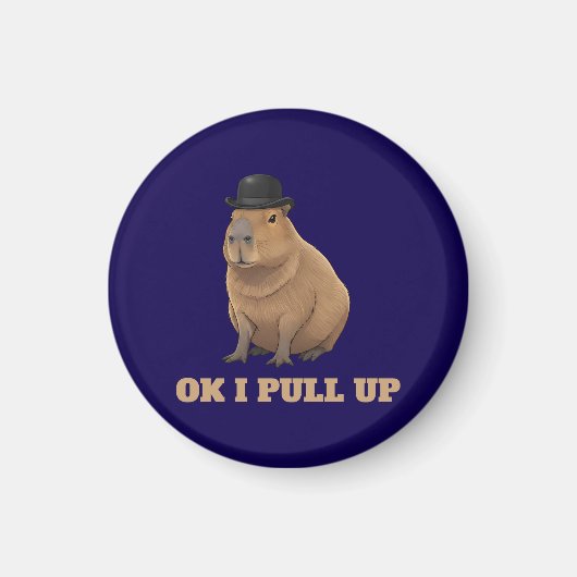 Aimant Conception de mème de Capybara tendance et drôle (Devant)