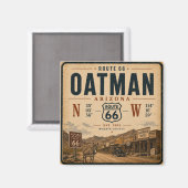 Aimant Conception de monument historique d'Oatman Arizona (Recto/Verso)