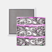 Aimant Conception de Motif croisé violet Filigree (Recto/Verso)