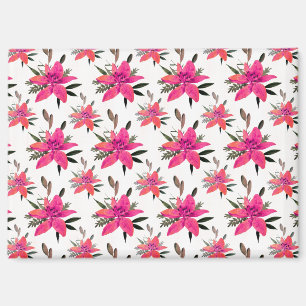 Aimant Conception de motif floral Fleurs roses