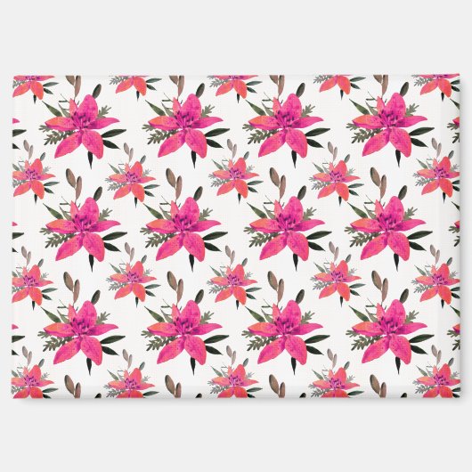 Aimant Conception de motif floral Fleurs roses (Recto)