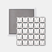Aimant Conception de motif transparent de souris rose - D (Recto/Verso)