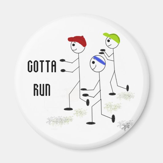 Aimant Conception de motivation pour courir vite (Devant)