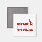 Aimant Conception de mots new yorkais. (Recto/Verso)