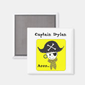 Aimant Conception de nom de capitaine pirate (Recto/Verso)