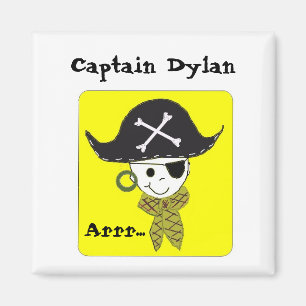 Aimant Conception de nom de capitaine pirate