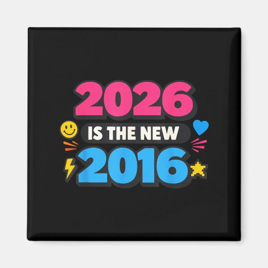 Aimant Conception de nostalgie Internet 2016 neuve 2026 (Devant)