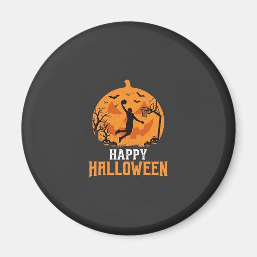 Aimant Conception de panier de basketball Halloween Dunk (Devant)