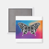 Aimant Conception de papillon avec des couleurs de couche (Recto/Verso)