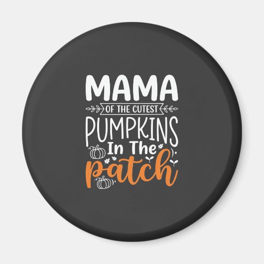 Aimant Conception de patch de citrouilles maman Halloween (Devant)