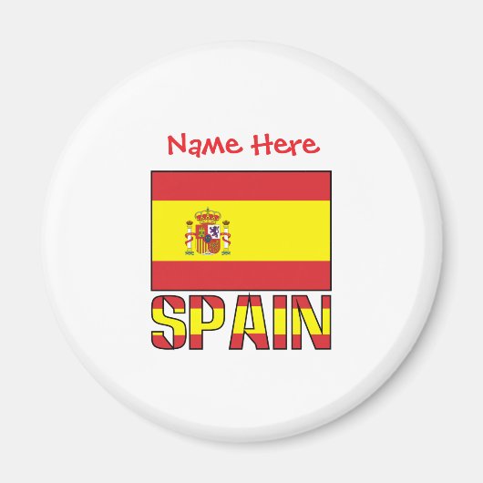 Aimant Conception de patrimoine de drapeau d'Espagne pers (Devant)
