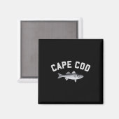 Aimant Conception de pêche amusante rayée de Cape Cod Str (Recto/Verso)