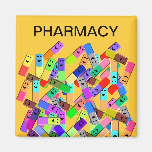 Aimant Conception de pharmacie "Happy Pills" (Devant)