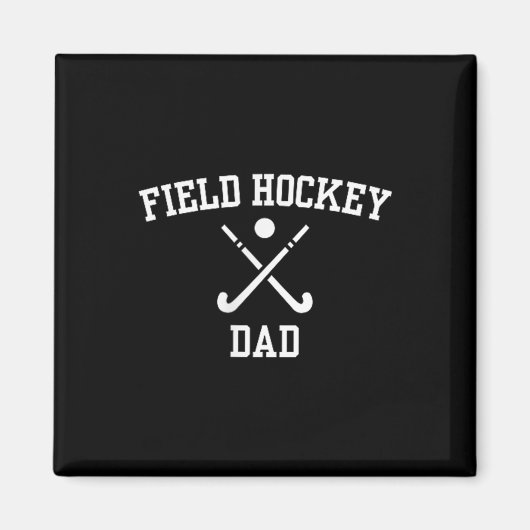 Aimant Conception de poche de poitrine de papa de hockey (Devant)