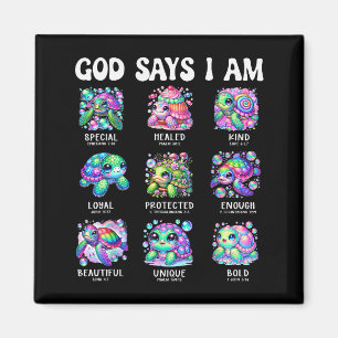 Aimant Conception de scriptures de tortue de mer mignonne