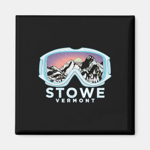 Aimant Conception de ski Stowe Stowe, Vt Ski Cadeau de ne