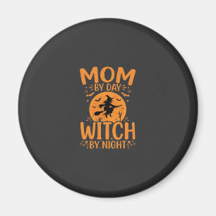 Aimant Conception de sorcière de maman Halloween